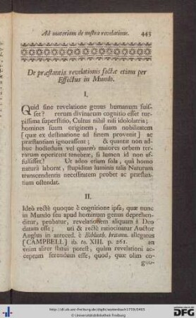 Ad materiam de nostra revelatione.