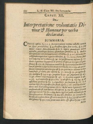 Caput XII. De Interpretatione voluntatis Divinae & Humanae per verba declaratae.