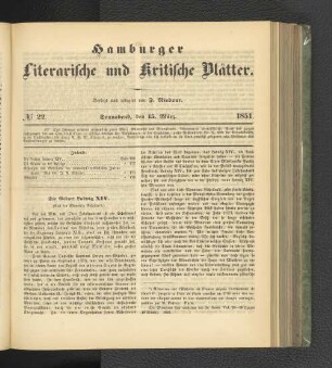 No. 22. 15. März 1851