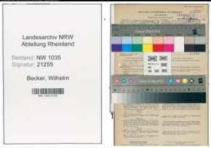 Entnazifizierung Wilhelm Becker , geb. 10.12.1892 (Bergbauangestellter)