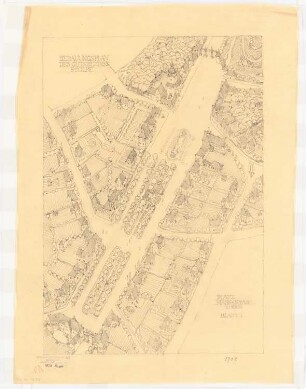 Bebauungspläne für den Gutsbezirk Stolpe, Berlin-Frohnau: Perspektivische Ansicht (Vogelschau) 1:1000