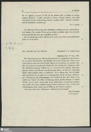 Abdruck des Briefes Nr. 4e(2) an P. E. Reich