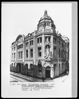 Kölnische Zeitung, Verlagsgebäude DuMont-Schauberg