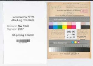 Entnazifizierung Eduard Stupening , geb. 19.02.1896 (Lehrer)