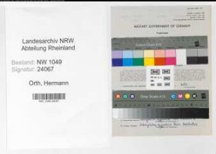 Entnazifizierung Hermann Orth , geb. 28.07.1902 (Ingenieur)