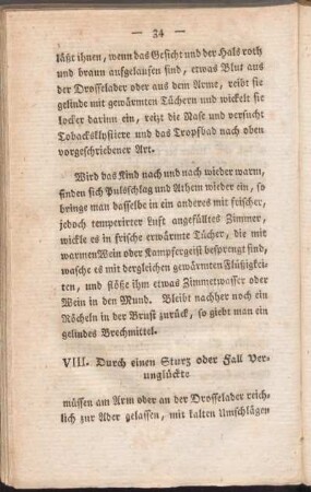 VIII. Durch einen Sturz oder Fall Verunglückte