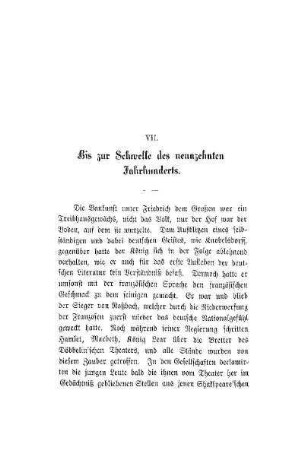 VII. Bis zur Schwelle des neunzehnten Jahrhunderts