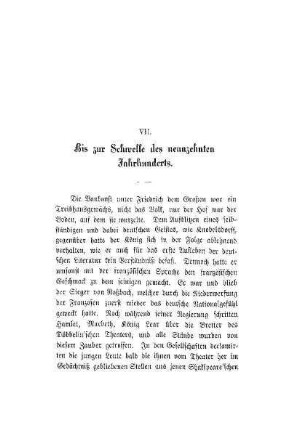VII. Bis zur Schwelle des neunzehnten Jahrhunderts