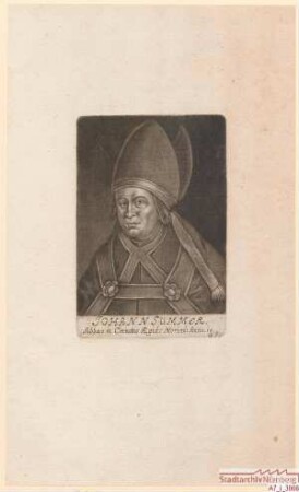 Johann Summer, Abt im Egidienkloster