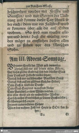 Am III. Advent-Sonntage