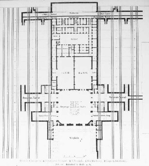 Halle (Saale), Bahnhof, Empfangsgebäude, Grundriss; Paul Thoemer; Friedrich Peltz