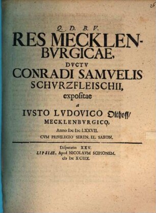 Res Mecklenburgicae