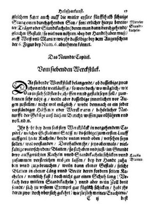 Das Neundte Capitel. Vom siebenden Werckstück