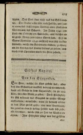 Eilftes Kapitel. Von den Säugenden.