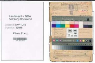 Entnazifizierung Franz Zilken , geb. 05.11.1914 (Assessor)