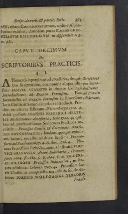 Caput Decimum - Undecimum