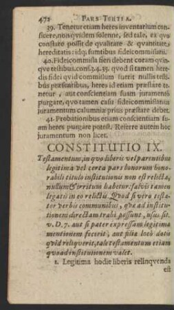 Constitutio IX.