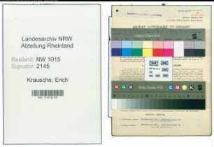 Entnazifizierung Erich Krausche , geb. 05.05.1908 (Stadtobersekretaer)