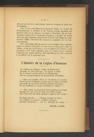 L'histoire de la Légion d'honneur.