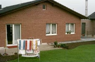 Rückansicht eines Bungalows