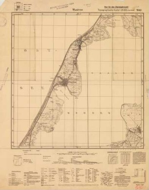 1640 Wustrow, Topographische Karte 1:25000 (4cm - Karte)