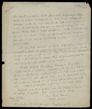 Brief von Wilhelm Grimm an Paul Wigand