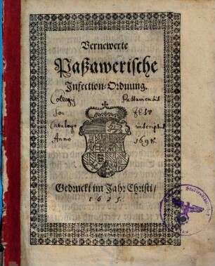 Vernewerte Paßawerische Infection-Ordnung.