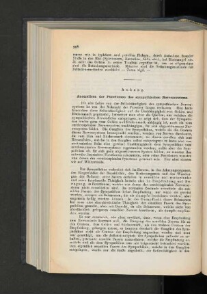 Anhang. Anomalien der Functionen des sympathischen Nervensystems