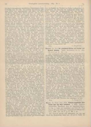 196 [Rezension] Menzel, Paul, Der griechische Einfluss auf Prediger und Weisheit Salomons