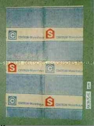 Bogen Einschlagpapier "CENTRUM-Warenhaus"