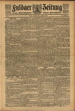 Ausgabe vom Montag, den 04. Januar 1909.