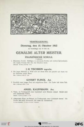 Gemälde alter Meister (Nr. 1-168)