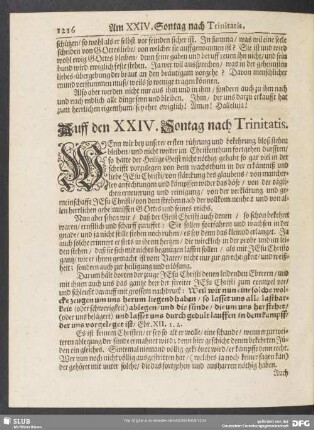 Auff den XXIV. Sontag nach Trinitatis