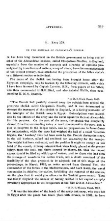 H. - On the Removal of Cleopatra's Needle