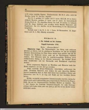 1. Die Schlacht an der Somme. August/September 1916