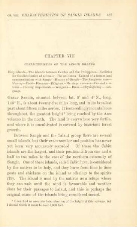 Chapter VIII. Characteristics of the Sangir Islands