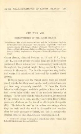 Chapter VIII. Characteristics of the Sangir Islands