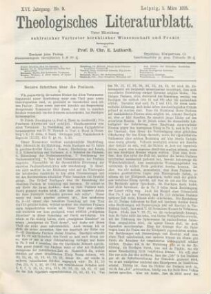 97-99 Neuere Schriften über die Psalmen
