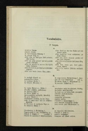Vocabulaire.