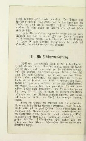 III. Die Völkerwanderung