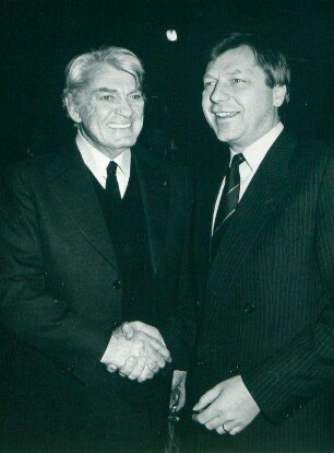 IFF 1985. Jean Marais, Regierender Bürgermeister von Berlin Eberhard Diepgen