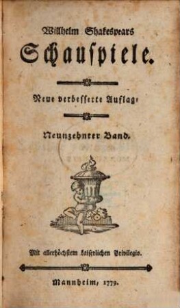 Willhelm Shakespears Schauspiele, 19. [Troilus und Kressida]