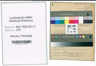 Entnazifizierung Franziska Denner , geb. 20.02.1898 (Gastwirtin)