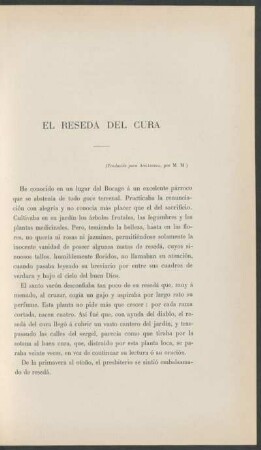 El resedá del Cura