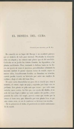 El resedá del Cura