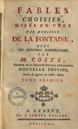 Fables choisies, 1