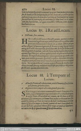 Locus 88. à Tempore ad Locum