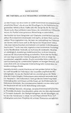 Die Partikel "wie" als vielseitige Satzeinleitung