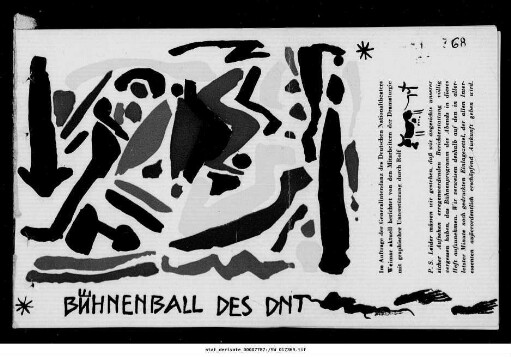 Bühnenball 1966 im Deutschen Nationaltheater Weimar