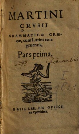 Grammaticae Graecae, cum Latina congruentis, pars.... Pars I.